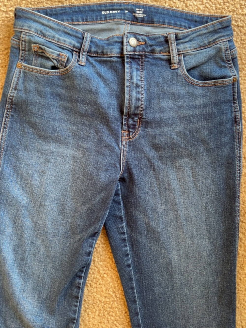 Old Navy Blue Mid-Rise Skinny Jeans